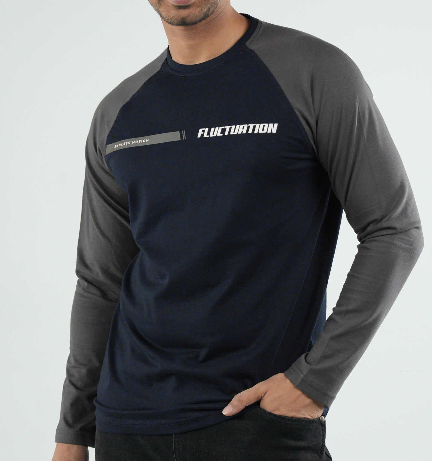 Men's Full Sleeve Raglan T-Shirt - Fluctuation