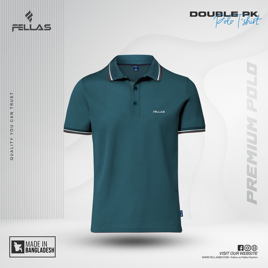 Men’s Premium Double PK Cotton Polo - Green