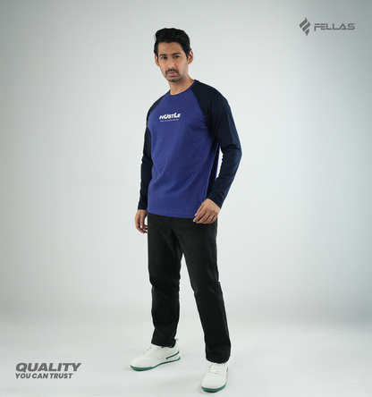 Men's Full Sleeve Raglan T-Shirt - Hustle