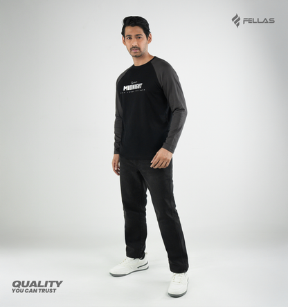 Men's Full Sleeve Raglan T-Shirt - Syndicate Midnight