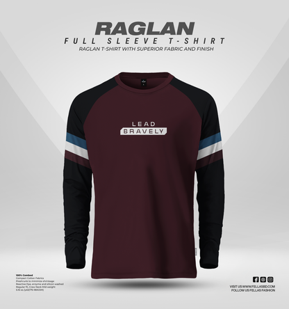 Men's Full Sleeve Raglan T-Shirt - Lead Bravely