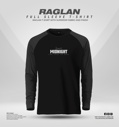 Men's Full Sleeve Raglan T-Shirt - Syndicate Midnight