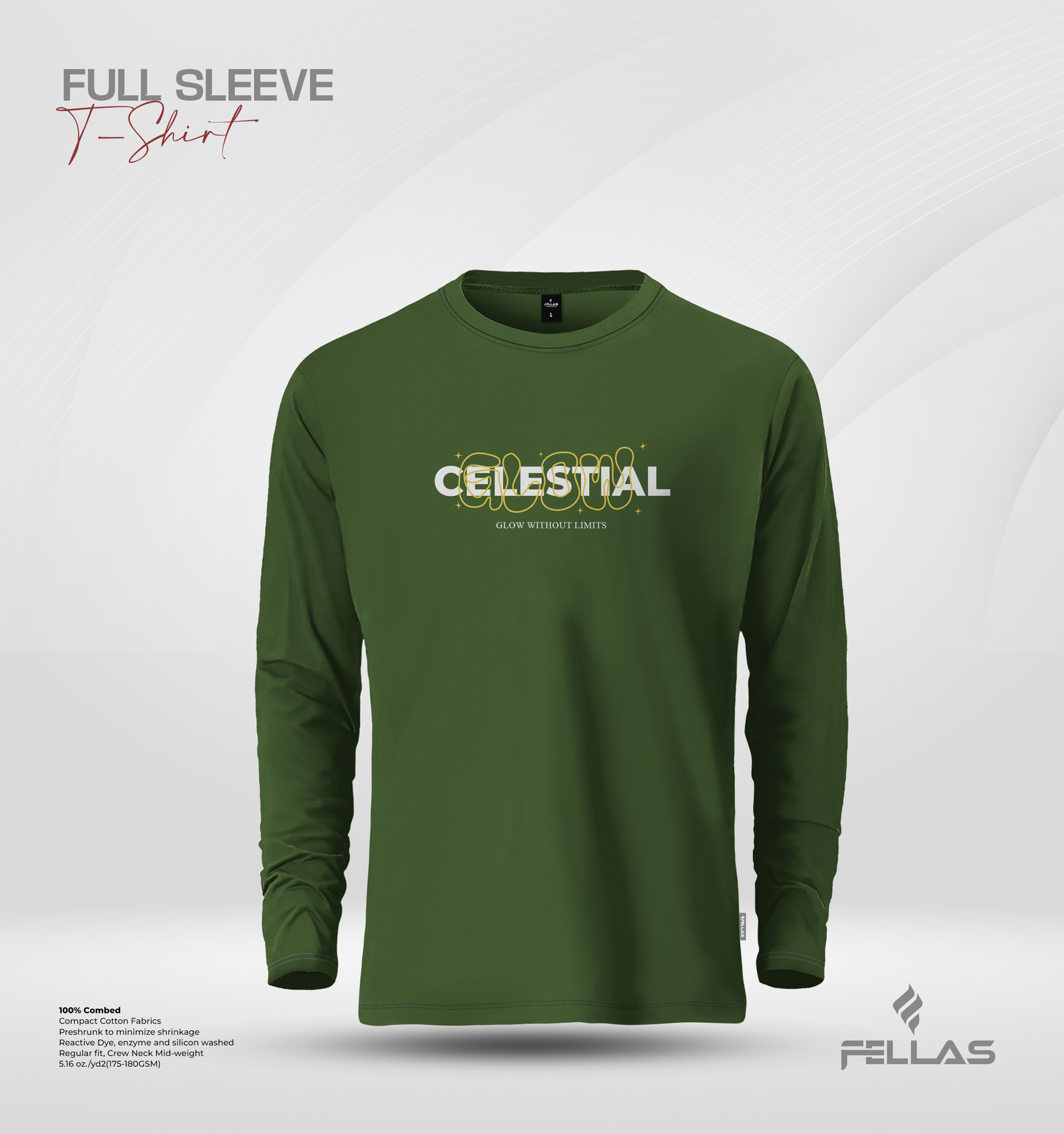 Men's Premium Full Sleeve T-Shirt - Celestial Glow
