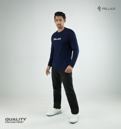 Fellas Full Sleeve T-Shirt - Navy