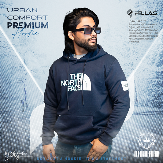 North Face Premium Hoodie- Blue