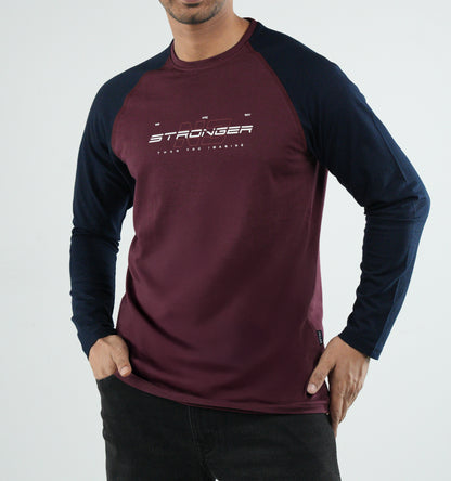 Men's Full Sleeve Raglan T-Shirt - Stronger