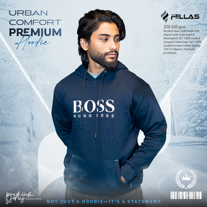 Boss Premium Hoodie- Navy Blue