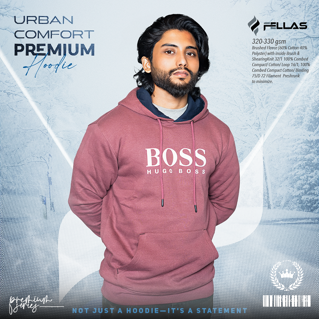 Boss Premium Hoodie- Maroon