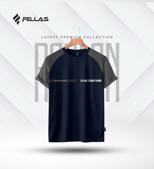 Fellas Men's Premium Half Sleeve Raglan - Fluctuation