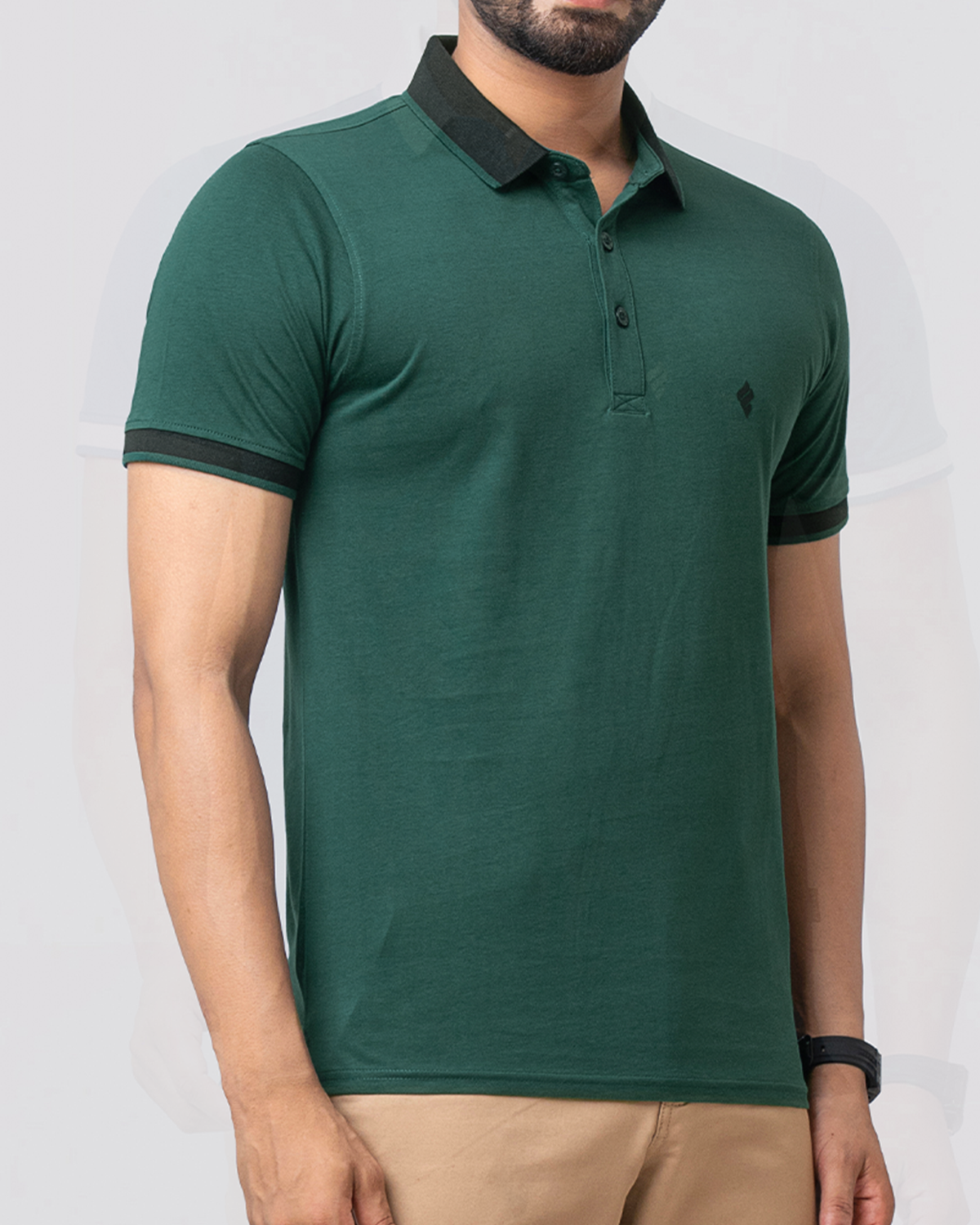 Men's Single Jersey Cotton Polo - June Bug Green