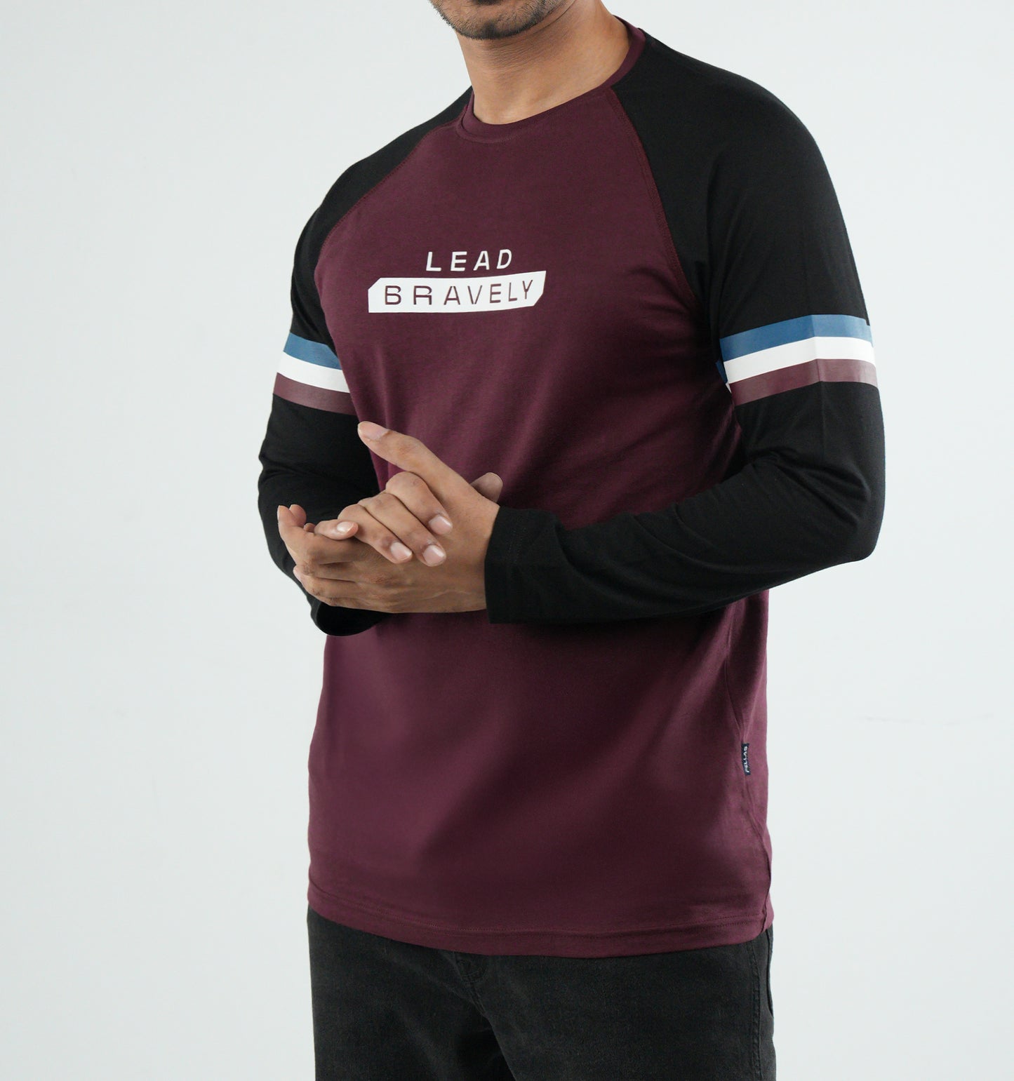 Men's Full Sleeve Raglan T-Shirt - Lead Bravely