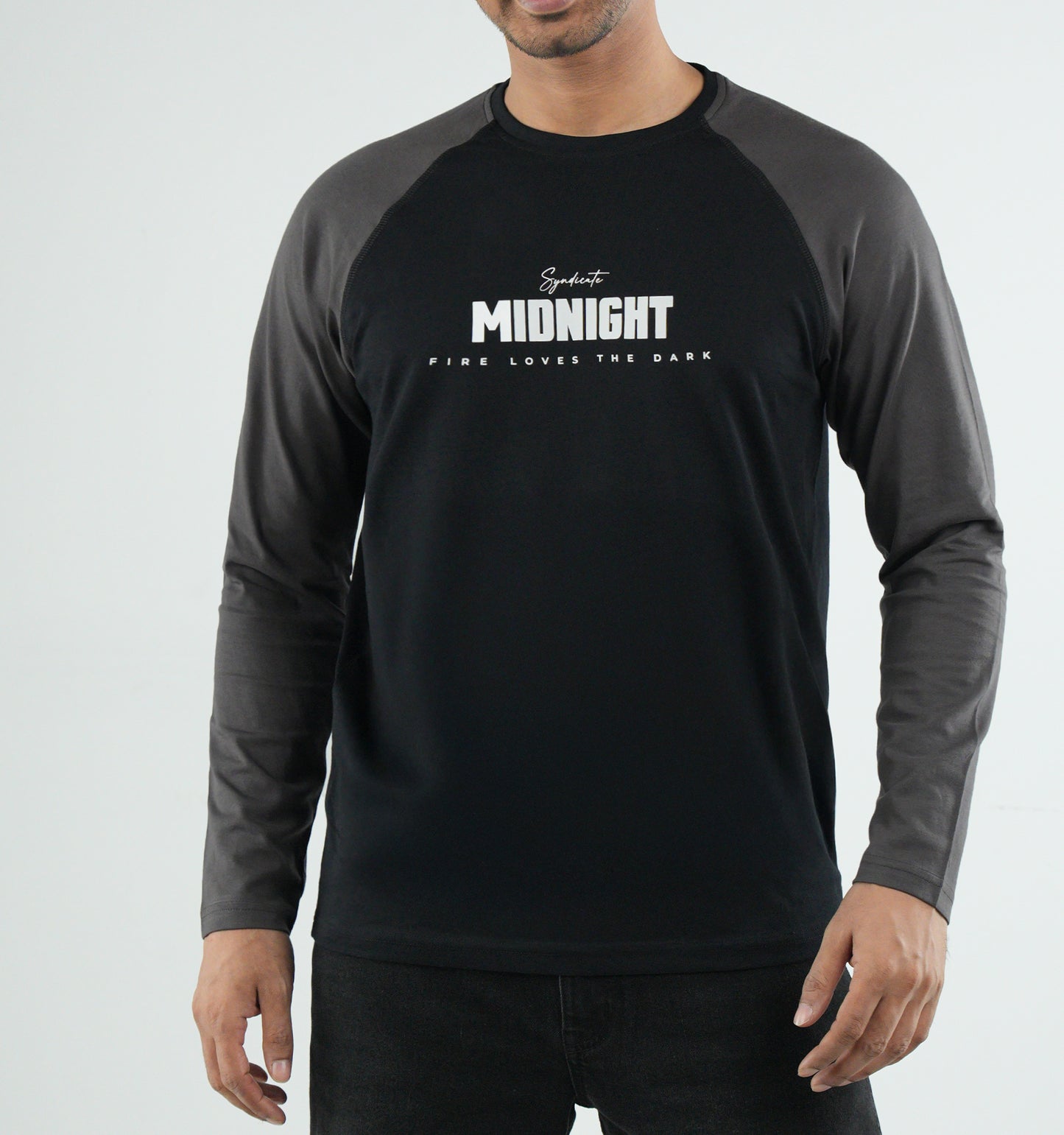 Men's Full Sleeve Raglan T-Shirt - Syndicate Midnight