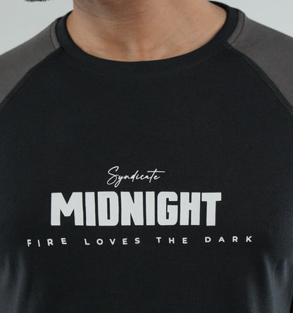 Men's Full Sleeve Raglan T-Shirt - Syndicate Midnight
