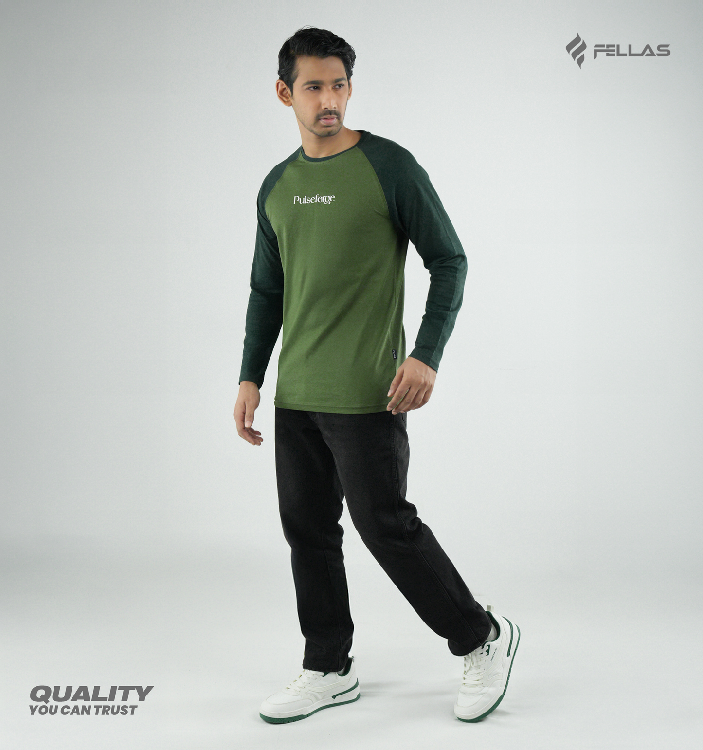 Men's Full Sleeve Raglan T-Shirt - Pulseforge