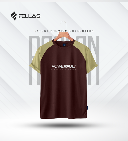 Fellas Men's Premium Half Sleeve Raglan - Powerful