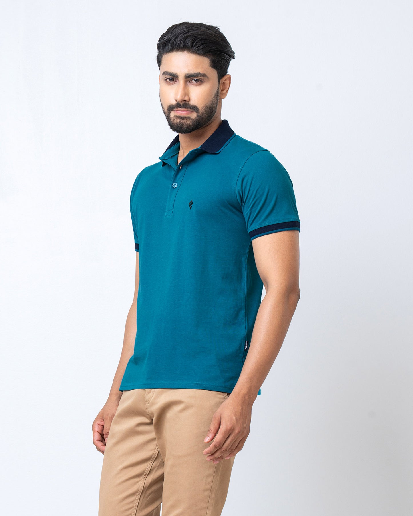 Men's Single Jersey Cotton Polo - Sea Port Blue