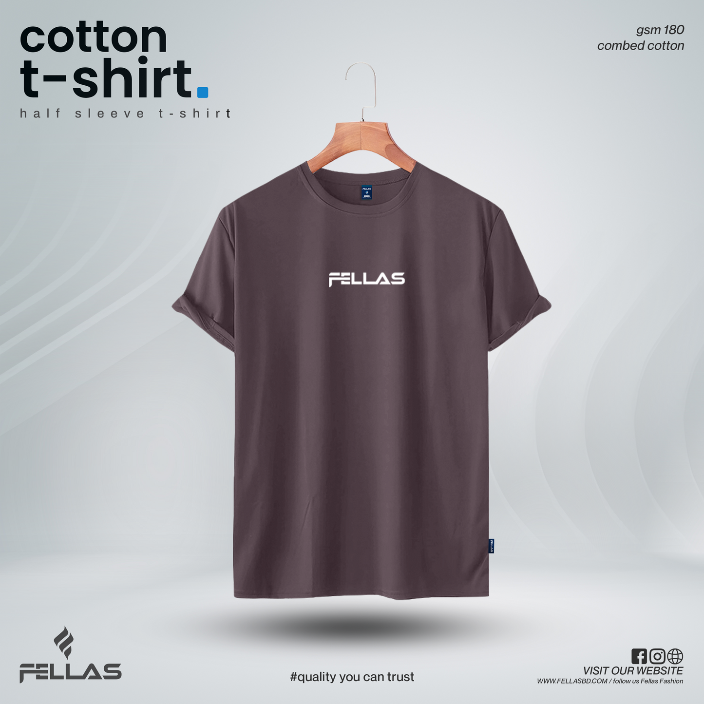 Fellas Men's Premium Logo T-Shirt- Light Purple