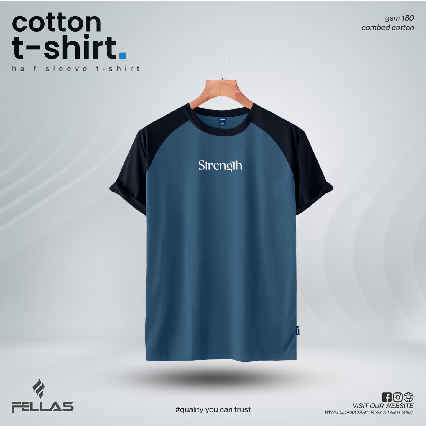 Fellas Mens Premium Short Sleeve Raglan- Patrol