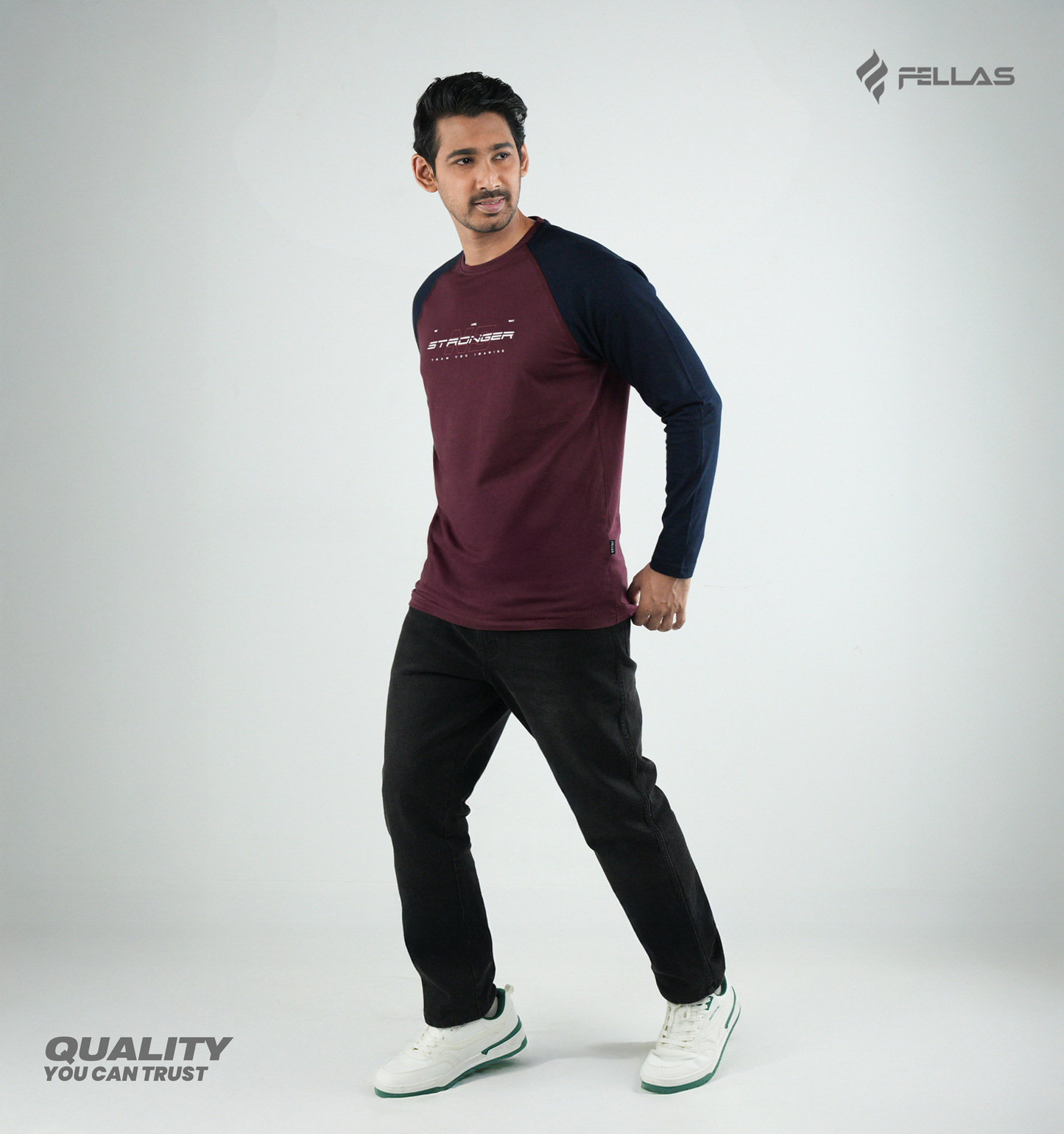 Men's Full Sleeve Raglan T-Shirt - Stronger